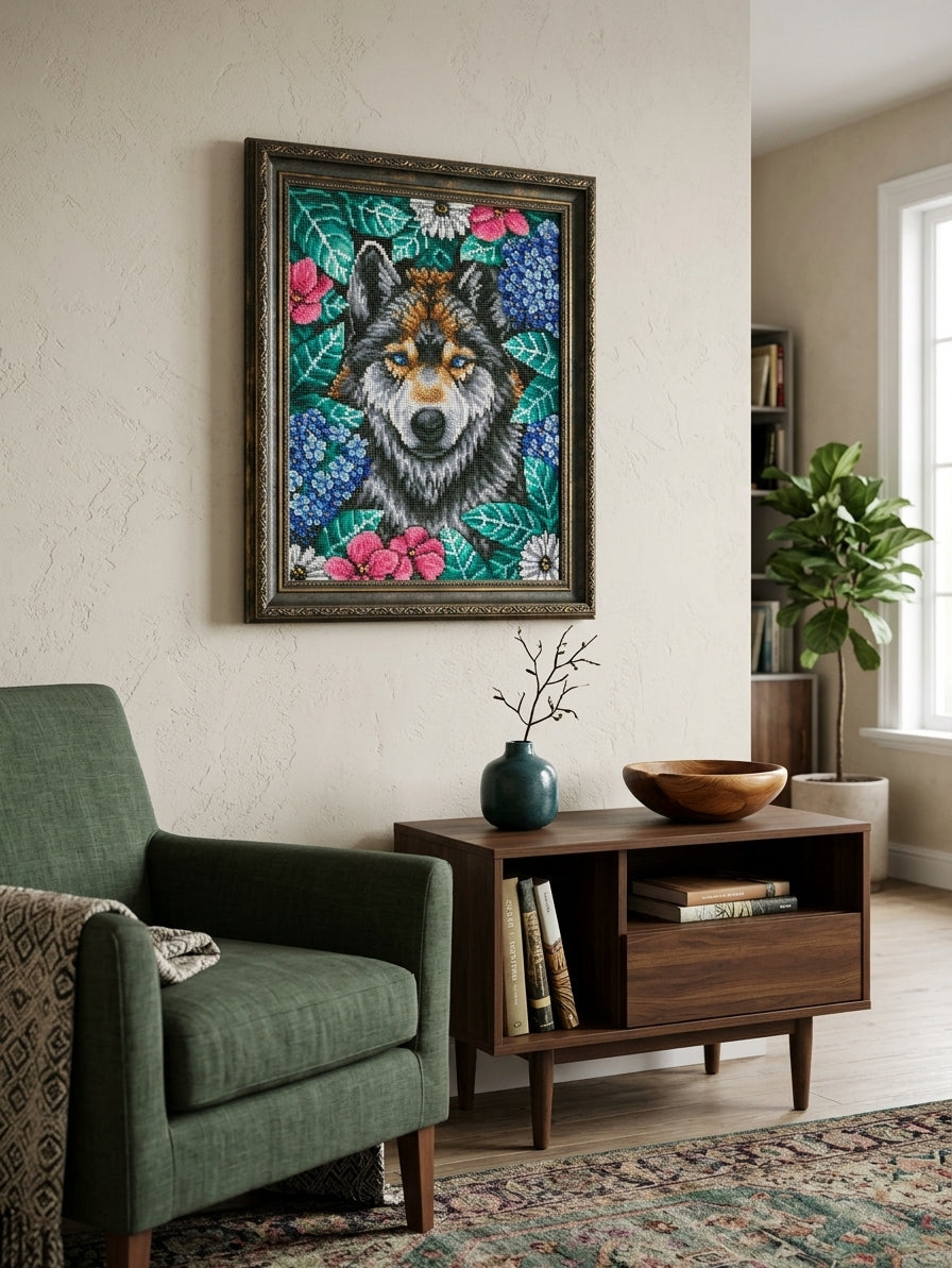 Full Bead Embroidery Kit "Wolf" DIY by Virena