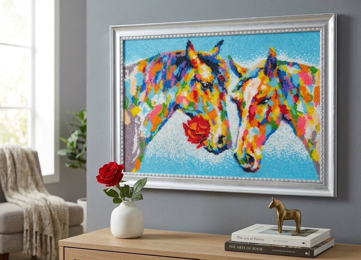 Full Bead embroidery kit "Horses" DIY