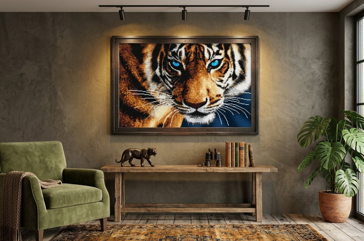 Bead Embroidery Kit "Tiger" DIY