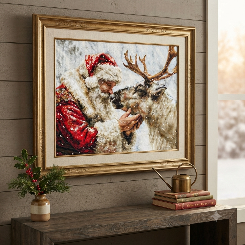 Gobelin kit Needlework Tapestry Kit Santa DIY Luca-S