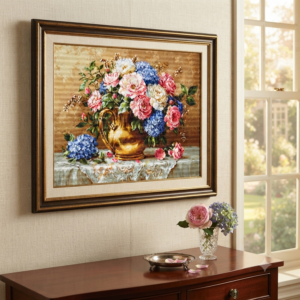 Gobelin kit Needlework Tapestry Kit Flowers DIY Luca-S