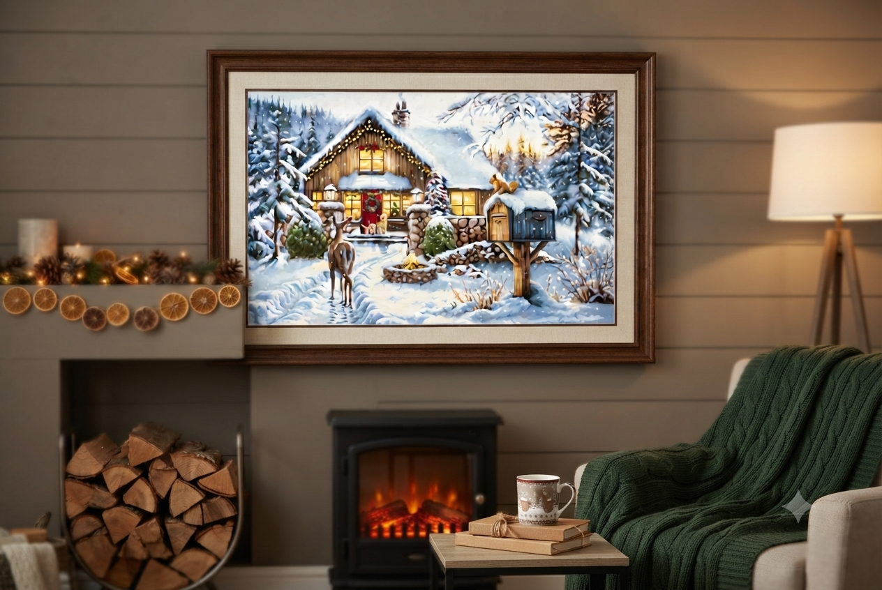 Kreuzstichset Weihnachtsmann DIY Luca-S