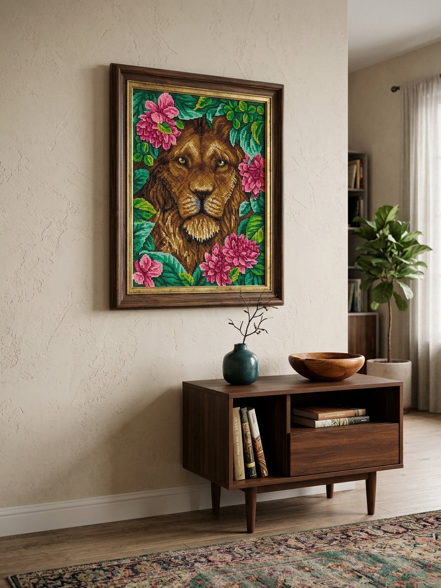 Full Bead Embroidery Kit "Lion" DIY by Virena