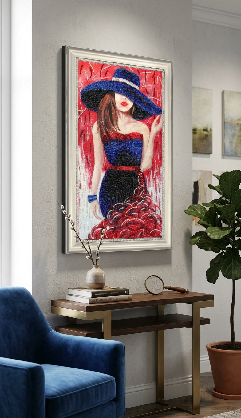 Bead Embroidery Kit "Lady in a Hat" DIY