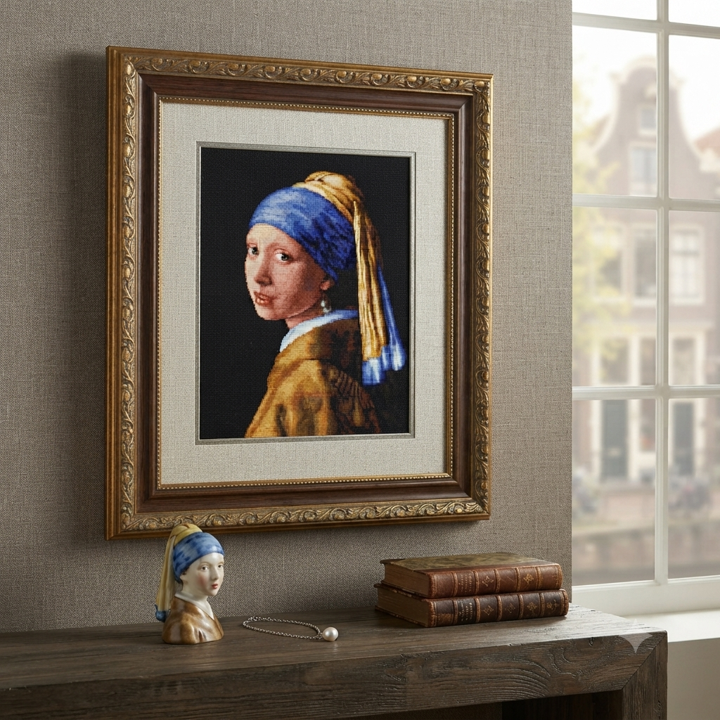 Gobelin kit Needlework Tapestry Kit Girl with a pearl earring DIY Luca-S