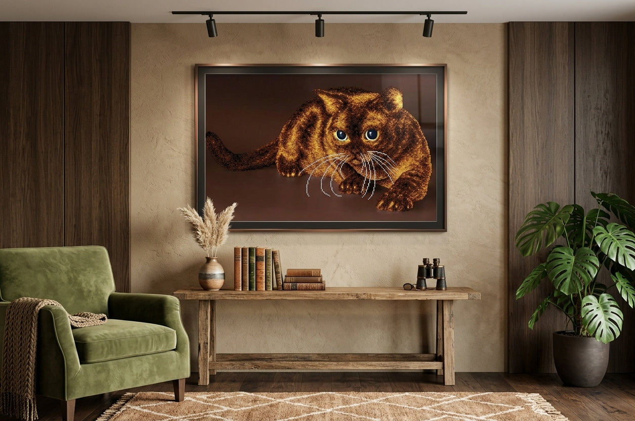 Bead Embroidery Kit "Cat" DIY