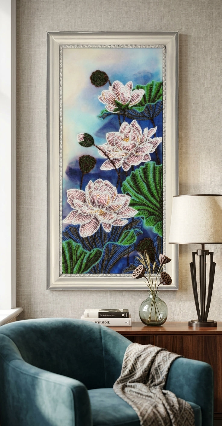 Bead Embroidery Kit "Lotuses" DIY