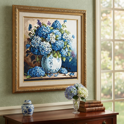 Gobelin kit Needlework Tapestry Kit Hydrangeas Flowers DIY Luca-S