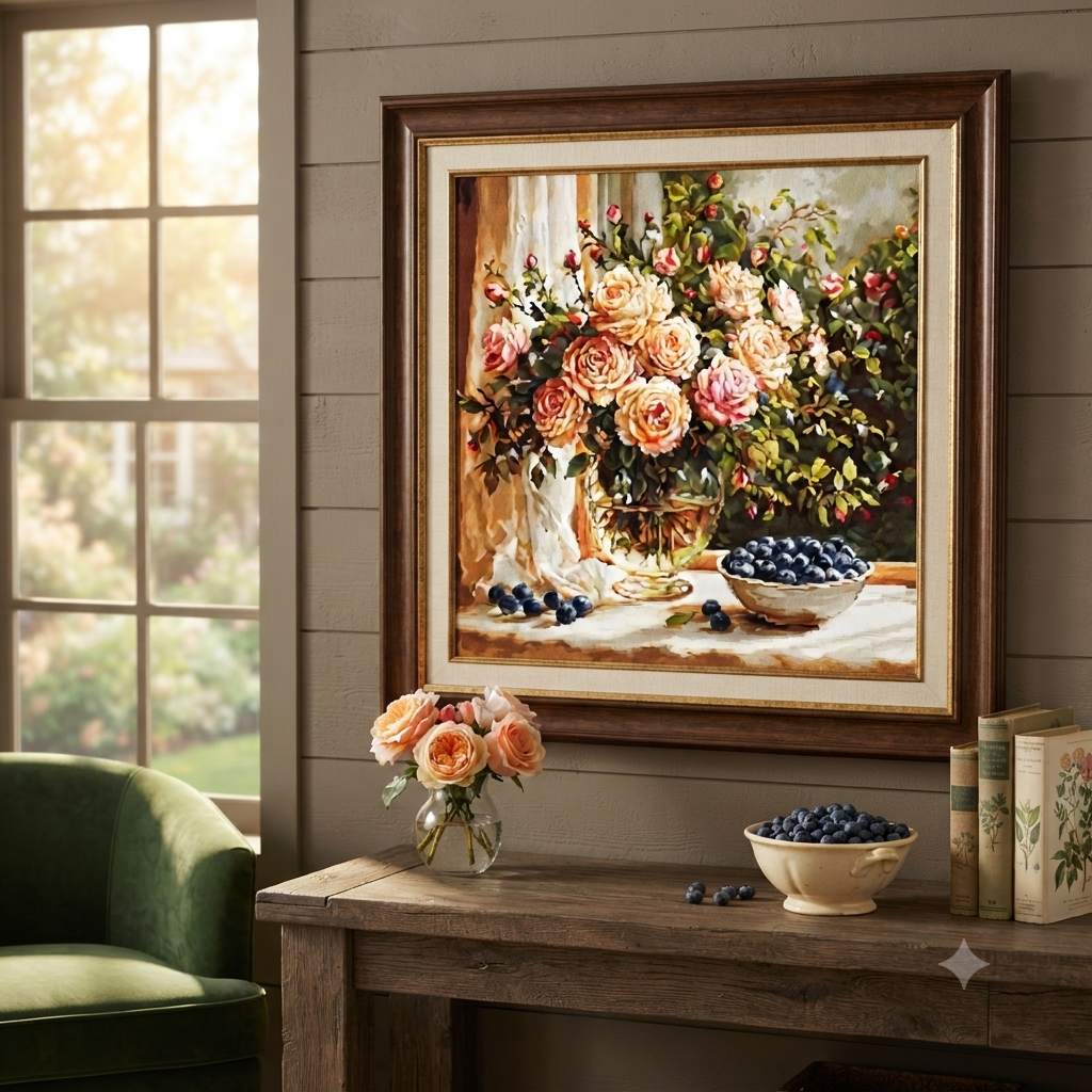 Gobelin kit Needlework Tapestry Kit Flowers DIY Luca-S