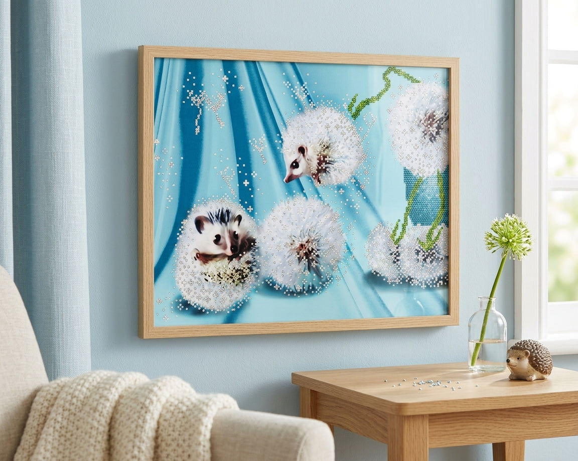 Bead Embroidery Kit "Hedgehogs" DIY