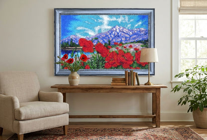 Bead Embroidery Kit "Mountain Poppies" DIY