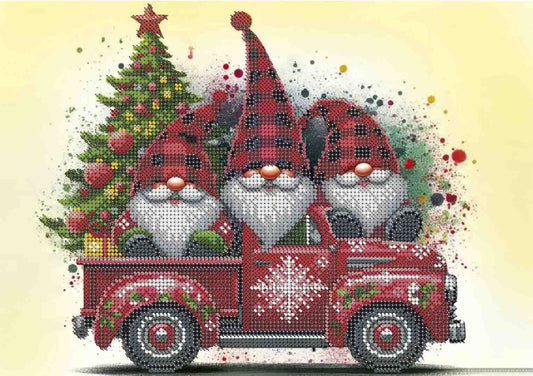 Bead Embroidery Kit Christmas gnomes DIY