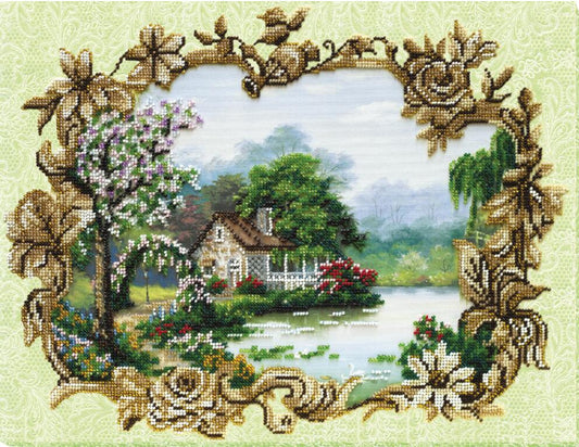 Bead Embroidery Kit On the water DIY Abris Art