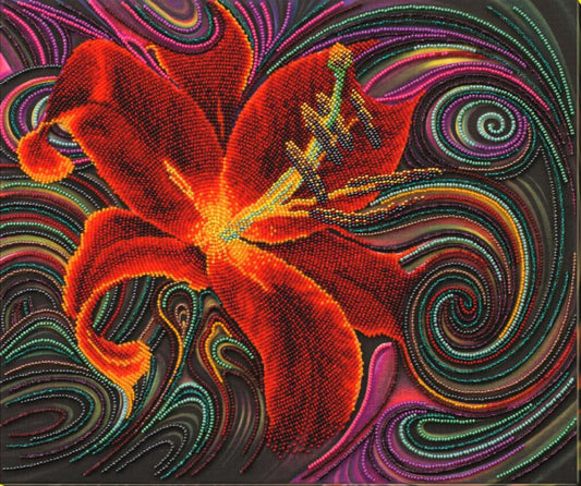 Kit de broderie de perles Chanson d'amour Fleurs DIY