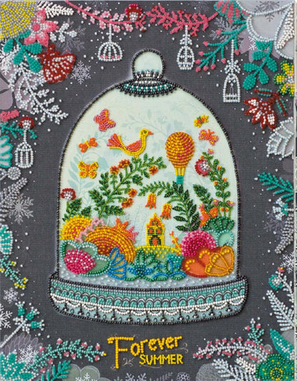 Bead Embroidery Kit Summer forever DIY Abris Art