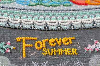 Bead Embroidery Kit Summer forever DIY Abris Art