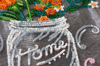 Bead Embroidery Kit Welcome Flowers DIY Abris Art