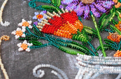 Bead Embroidery Kit Welcome Flowers DIY Abris Art