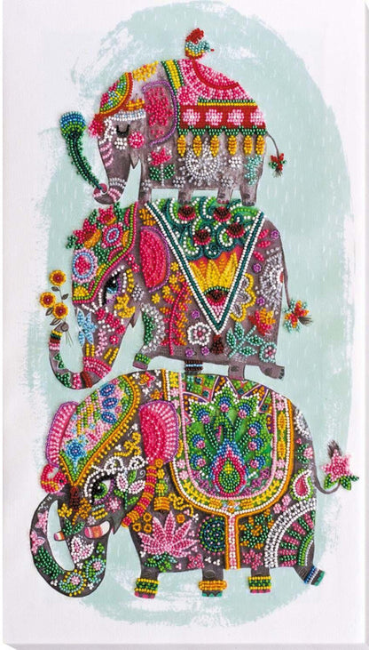 Bead Embroidery Kit Elephants DIY Abris Art