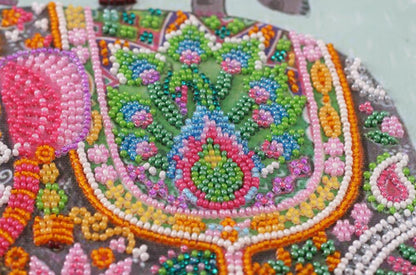 Bead Embroidery Kit Elephants DIY Abris Art