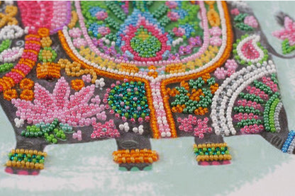 Bead Embroidery Kit Elephants DIY Abris Art