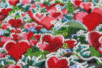 Bead Embroidery Kit Tree of love DIY Abris Art
