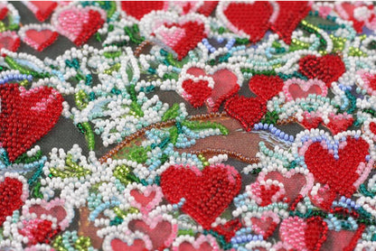Bead Embroidery Kit Tree of love DIY Abris Art