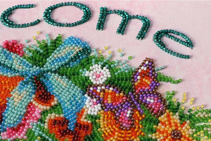 Bead Embroidery Kit Welcome Spring Flowers DIY Abris Art