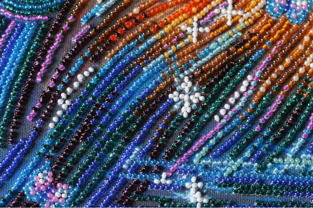 Bead Embroidery Kit Flower DIY Abris Art
