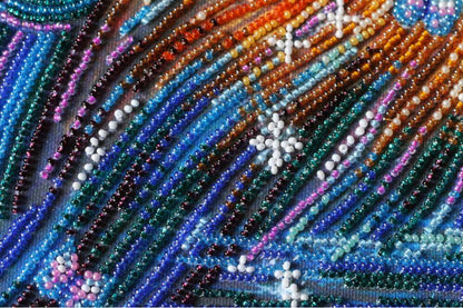 Bead Embroidery Kit Flower DIY Abris Art