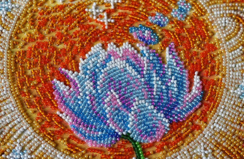 Bead Embroidery Kit Flower DIY Abris Art