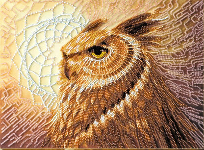 Bead Embroidery Kit Owl DIY Abris Art