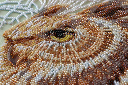 Bead Embroidery Kit Owl DIY Abris Art
