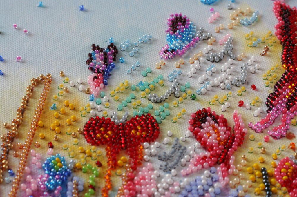 Bead Embroidery Kit Violin sounds DIY Abris Art