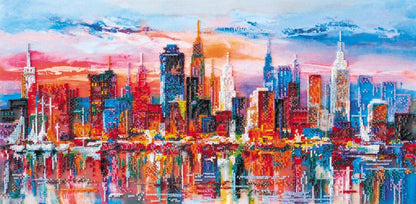 Bead Embroidery Kit Evening city DIY Abris Art
