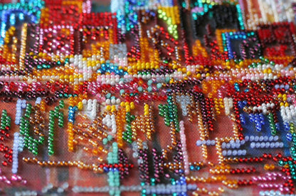 Bead Embroidery Kit Evening city DIY Abris Art