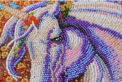 Bead Embroidery Kit Unicorn DIY Abris Art