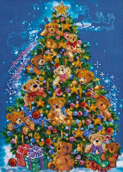 Bead Embroidery Kit Christmas tree DIY Abris Art