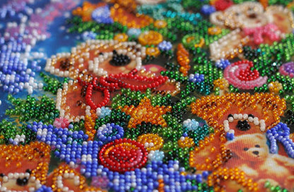 Bead Embroidery Kit Christmas tree DIY Abris Art