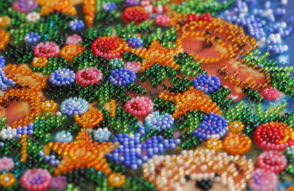 Bead Embroidery Kit Christmas tree DIY Abris Art