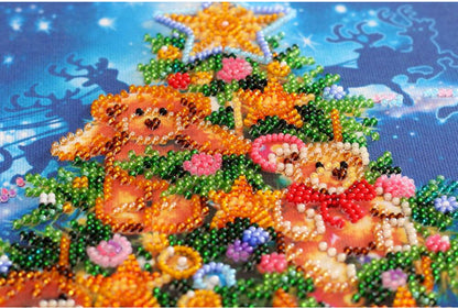 Bead Embroidery Kit Christmas tree DIY Abris Art