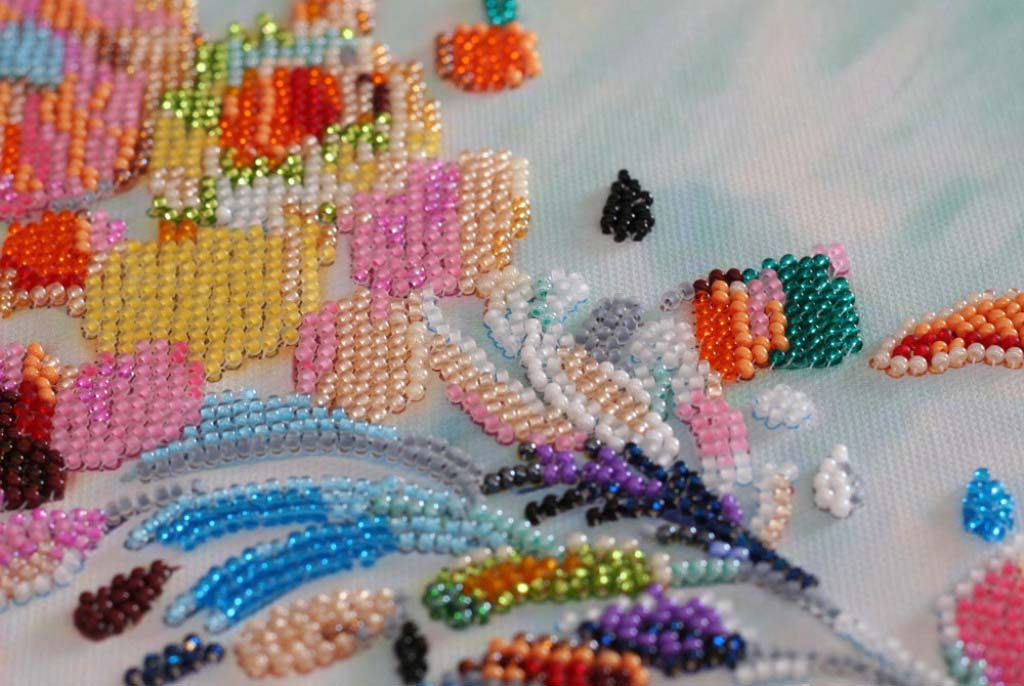 Perlenstickerei-Set Chamäleon DIY Abris Art