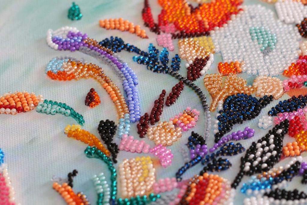 Perlenstickerei-Set Chamäleon DIY Abris Art