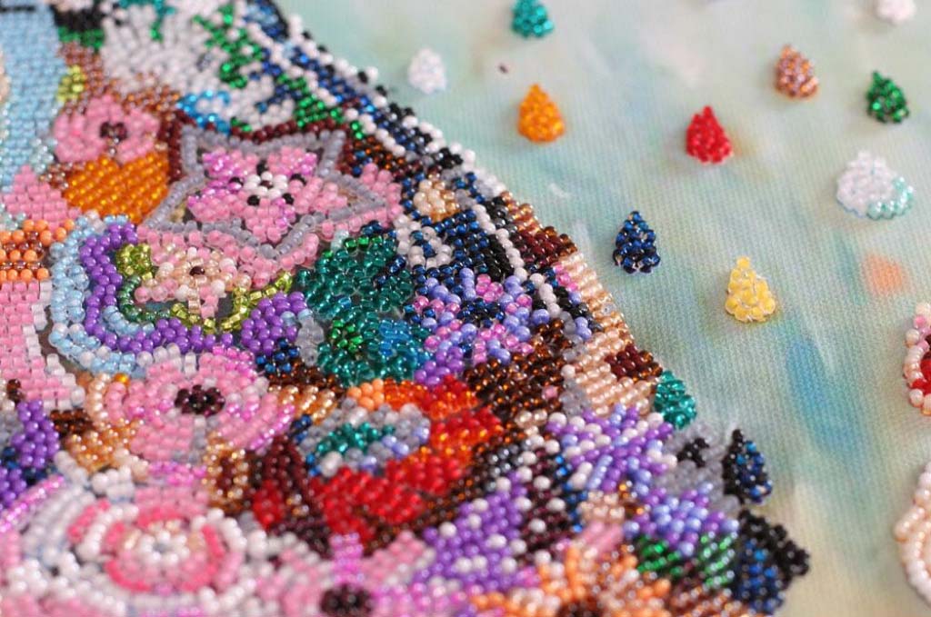 Perlenstickerei-Set Chamäleon DIY Abris Art