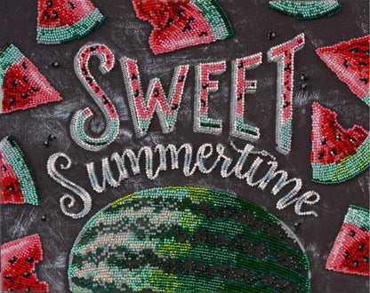 Bead Embroidery Kit Sweet summer DIY Abris Art
