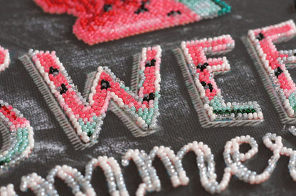 Bead Embroidery Kit Sweet summer DIY Abris Art