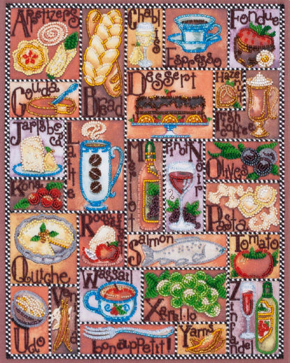 Bead Embroidery Kit Gourmet DIY Abris Art