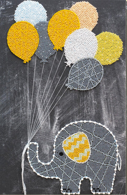 Bead Embroidery Kit Baby elephant DIY Abris Art