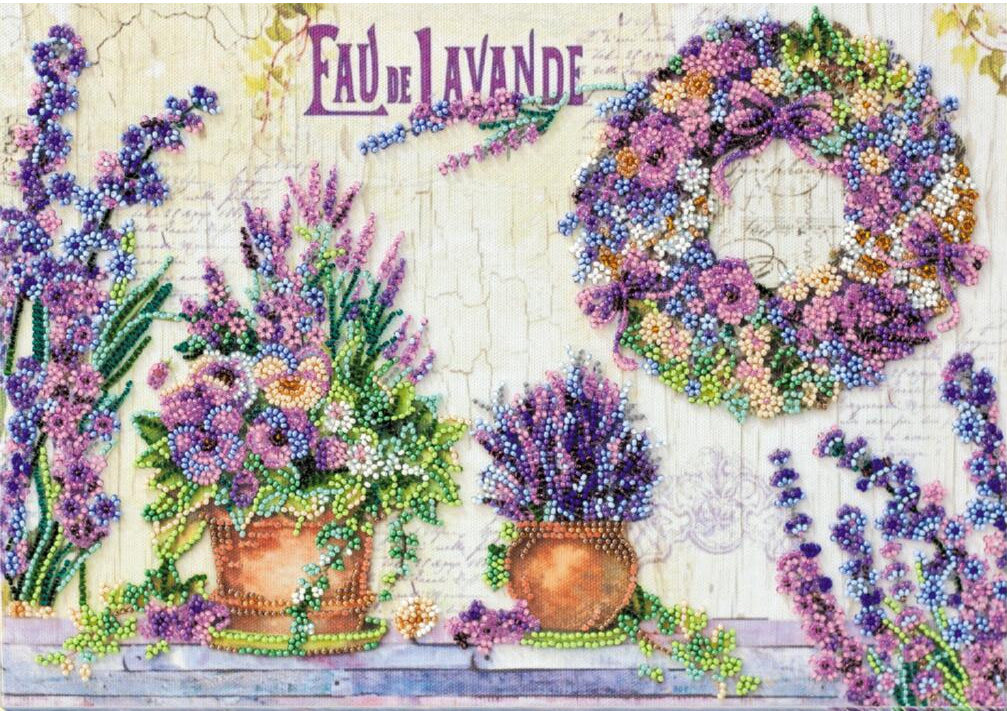 Bead Embroidery Kit Lavender chantilly DIY Abris Art