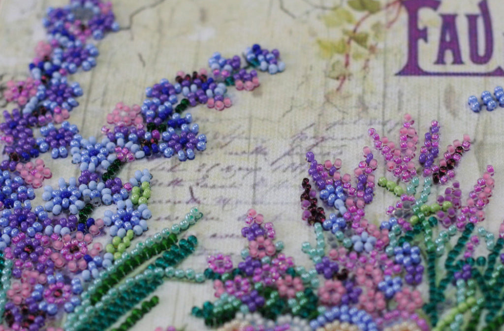 Bead Embroidery Kit Lavender chantilly DIY Abris Art